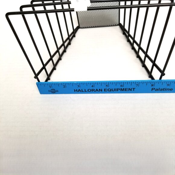 Black Wire Mesh Tiered Desk File Organizer Office Home Storage - Picture 9 of 9